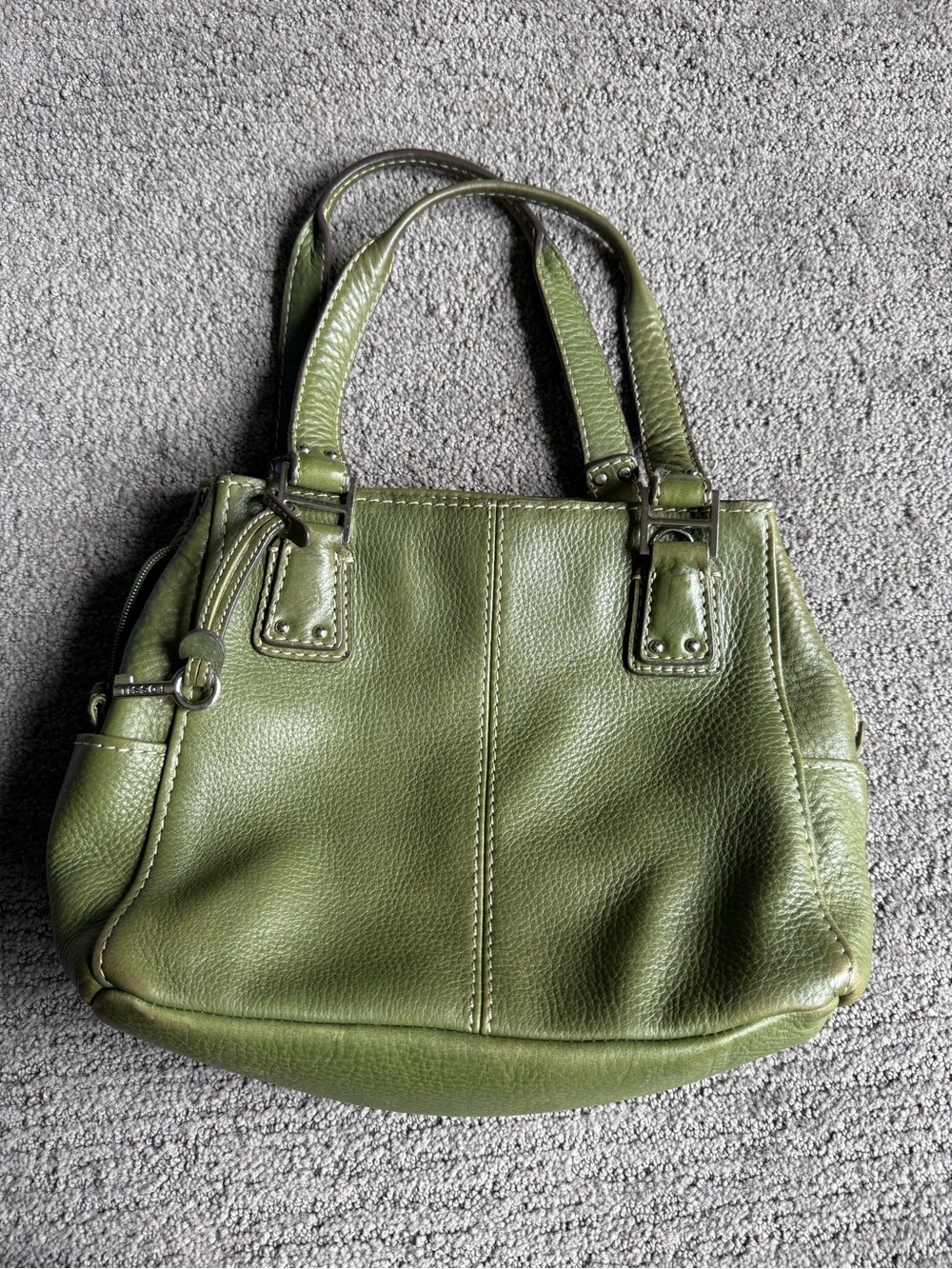 Fossil Olive Green Leather Shoulder Bag